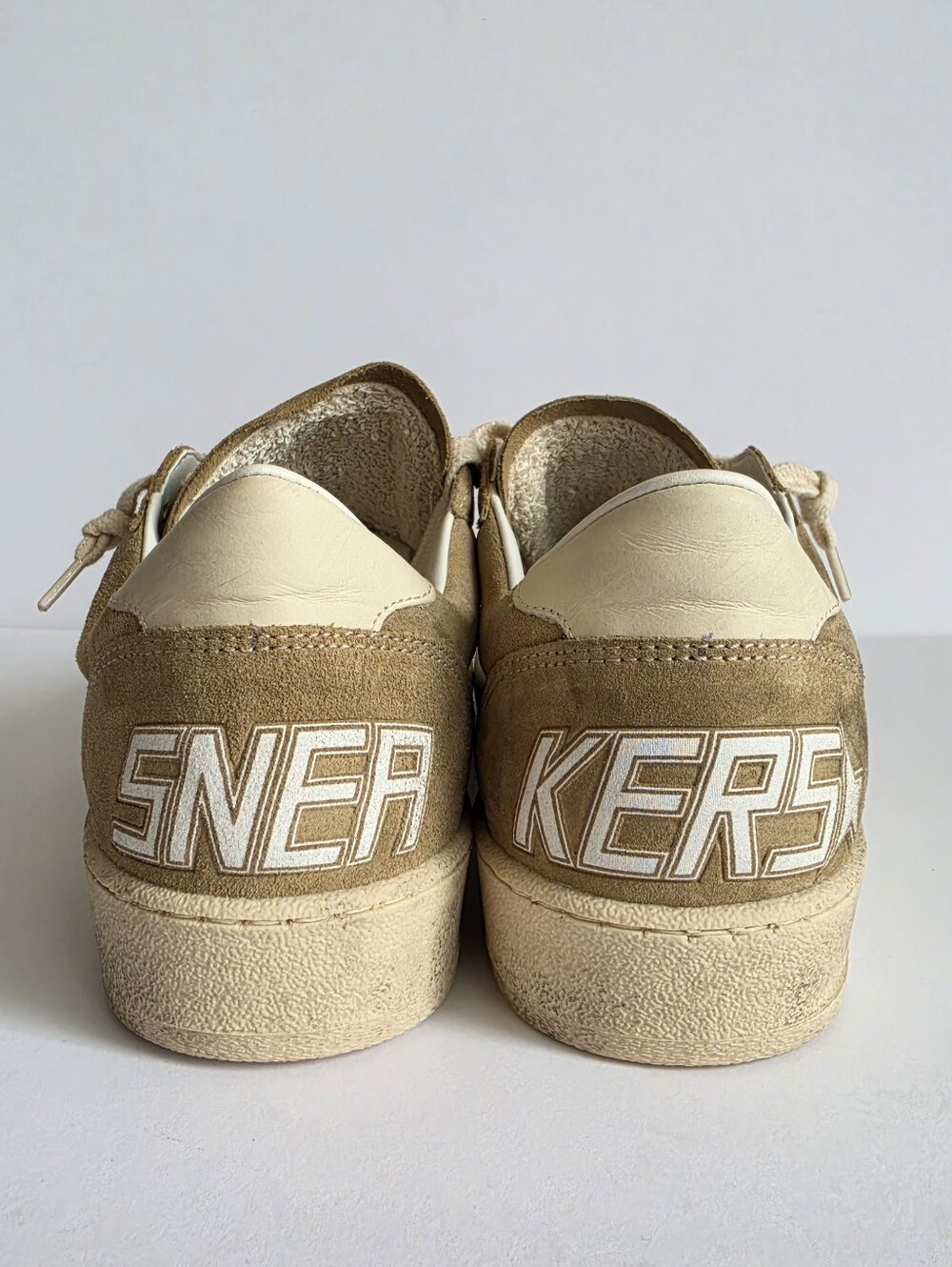 Golden Goose Ball Star Sneakers Desert Beige Cream Glitter EU 40 US 10 - Picture 10 of 12